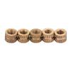 50pcs M3 Brass Cylinder Knurled Round Molded In Insert Embedded Nuts (M3*5*5.3)