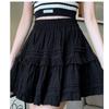 White Lace Cake Skirt: Women's Spring/Summer College Style, High-Waisted, Age-Reducing, Elegant Short Skirt