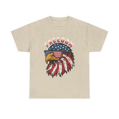 Freedom Eagle T-Shirt | American Flag Bald Eagle Graphic
