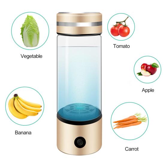 Генератор водородной бутылки с водой 300 мл, перезаряжаемая гидро-чашка для воды, портативная машина для электролиза для домашнего офиса и путешествий