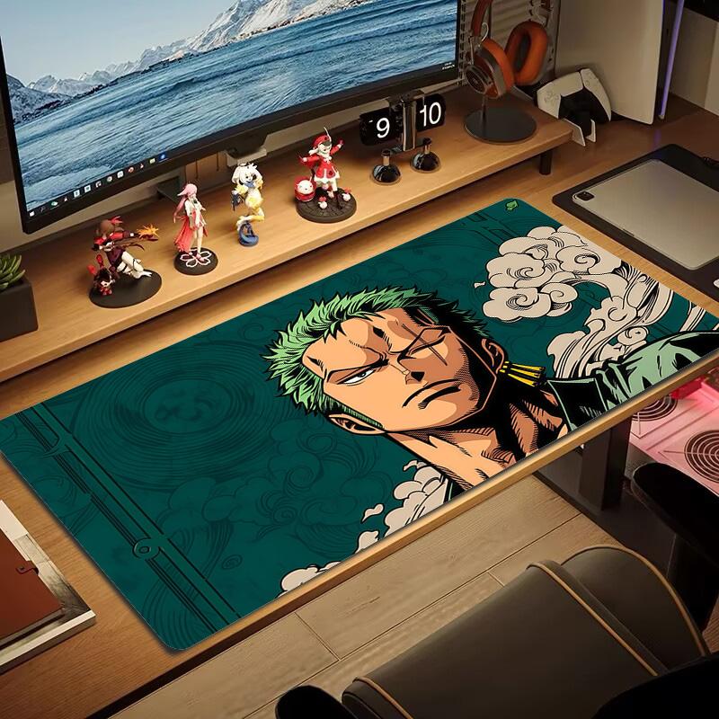 One Piece Roronoa Zoro Print Cushion Non-slip Laptop Tablet Big Mousepad XXL Mat Mini PC Playmat With Lock edge