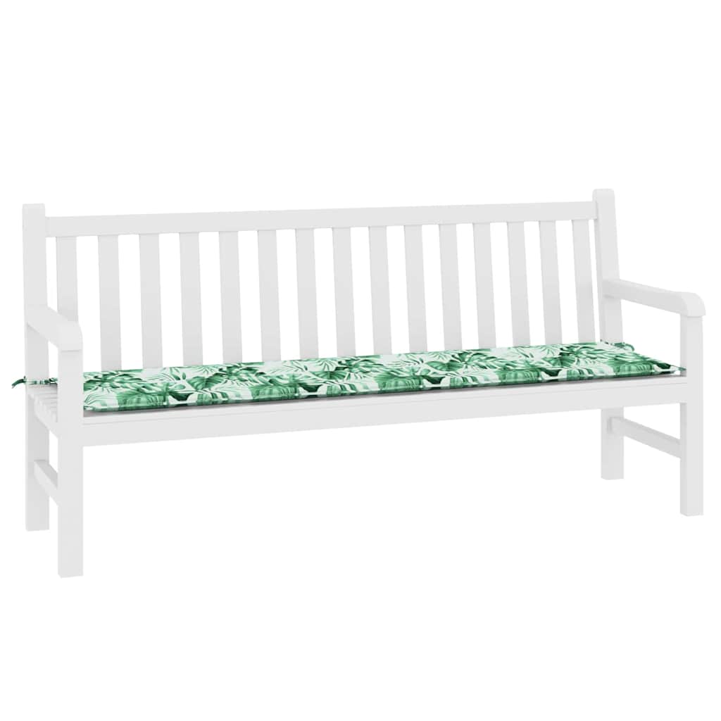 Bench Cushion Leaf Pattern 150 x 50 x 3 cm Oxford Fabric
