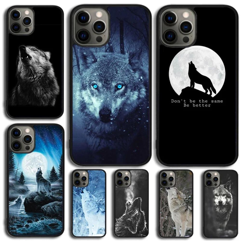 Animal The Wolf Howl Phone Case Cover For iPhone 16 15 14 SE 2020 XR XS 11 12 13 Mini Pro MAX Plus