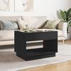 VidaXL Coffee Table with Infinity LED Black 70x50x50 Cm, Side Table, Living Room Table, Side Table, End Table, Table 847659