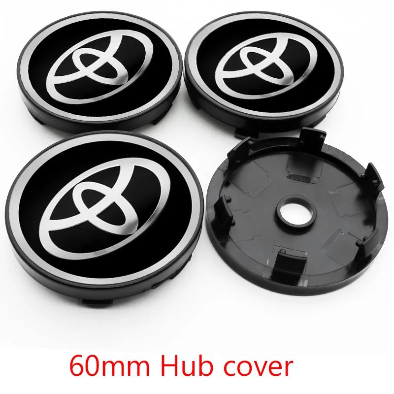4Pcs 56mm 60mm 62mm 57mm Car Wheel Center Hub Cap Stickers Accessory For Toyota Rav4 Yaris Avensis Corolla Camry crown Rim Cover