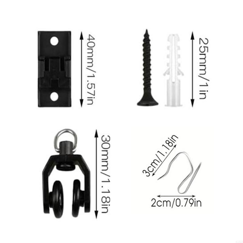 62KD 5-метровые комплекты потолочных карнизов с крючками для дома и коммерческого использования
