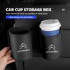 AQE3   Car Seat Door Water Cup Holder Drink Rack Leather Storage Box For Citroen Jumper Celysee Cactus Picasso Aircross Saxo Grand