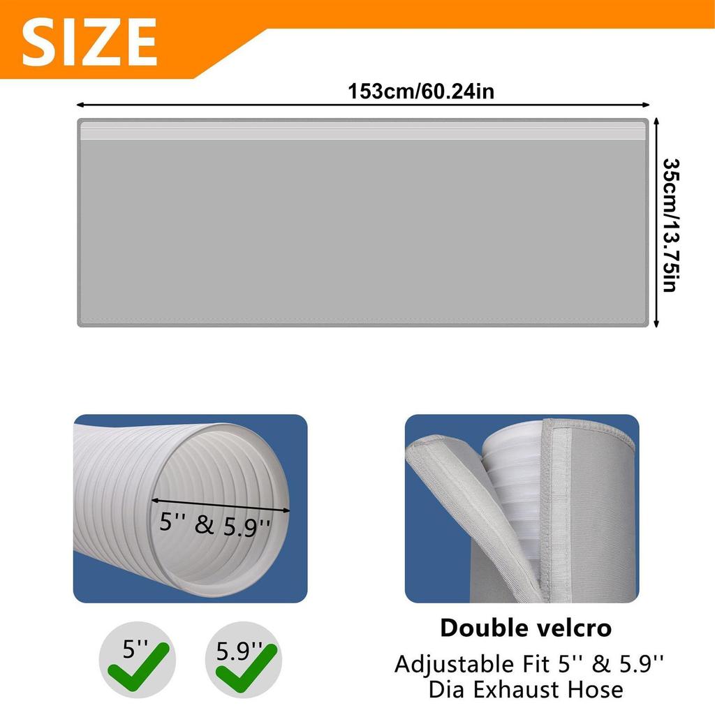 Изоляционная обмотка для шланга кондиционера Изолированная трубка для шланга кондиционера Выхлопная труба Аксессуары Универсальная крышка вентиляционного канала для отеля