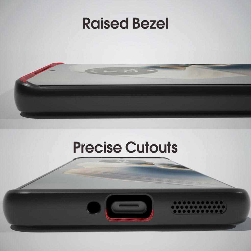 (В комплекте ремешок на запястье)Чехол IBMRS Designed for Motorola Edge 50 Pro, противоударный прозрачный чехол для телефона из ТПУ(Камуфляж Черный)