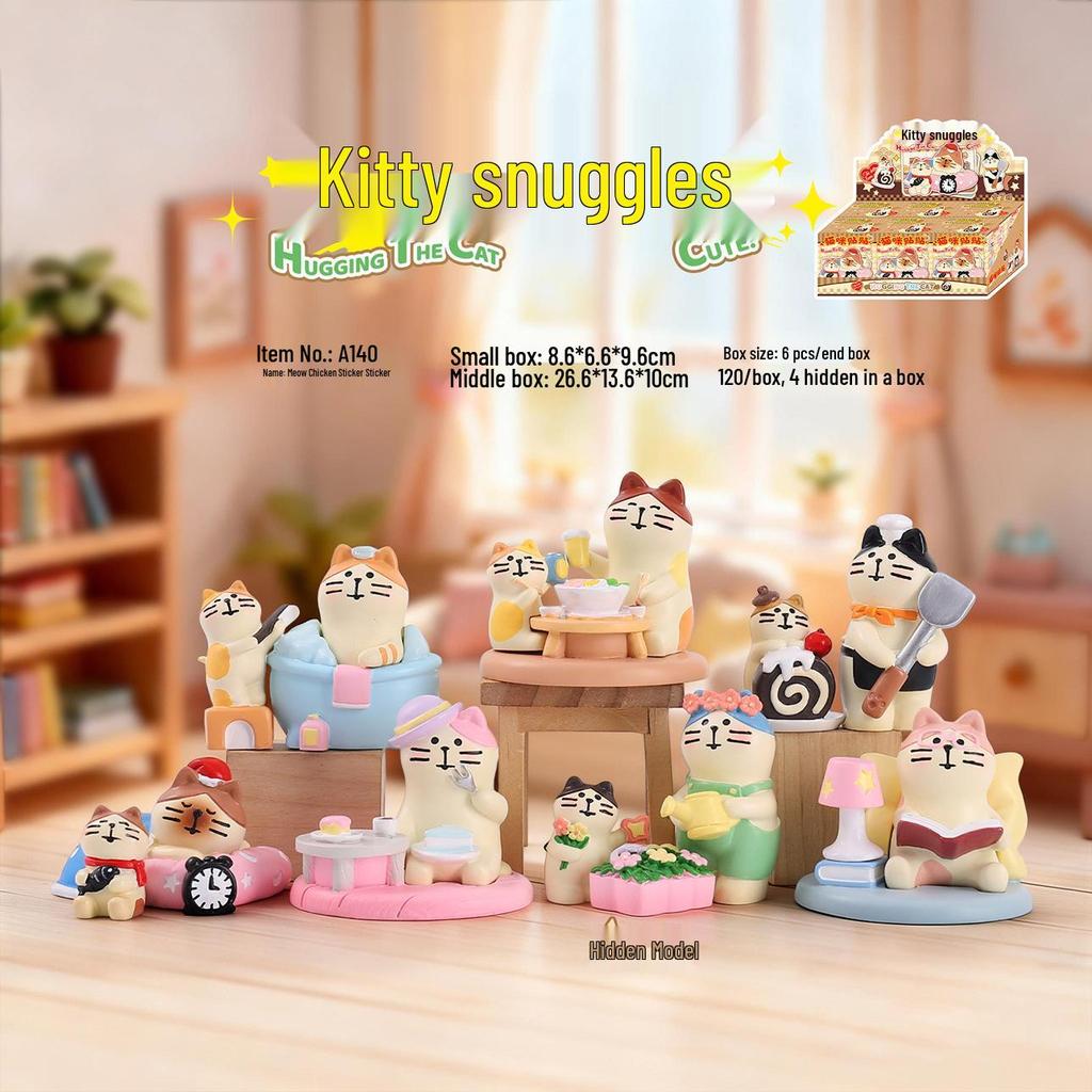Creative Cat Figurines: Adorable Desktop Ornaments & Work Diary Accessories - Perfect for Gifting, Collecting, and Trendy Desk Decor