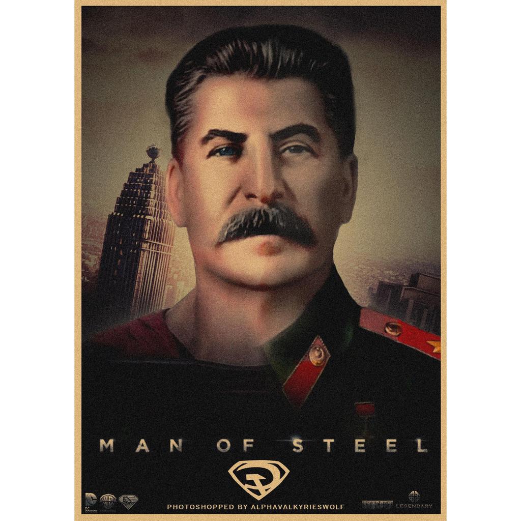 Red Revolution Retro Poster: Stalin, Lenin, Marx Soviet Era Wall Art 297