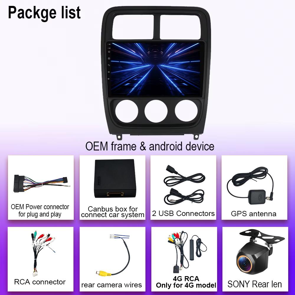 Android Car Radio For Dodge Caliber PM 2009 - 2013 Auto BT Carplay GPS Navigation Multimedia Video Player Stereo 4G No 2din DVD