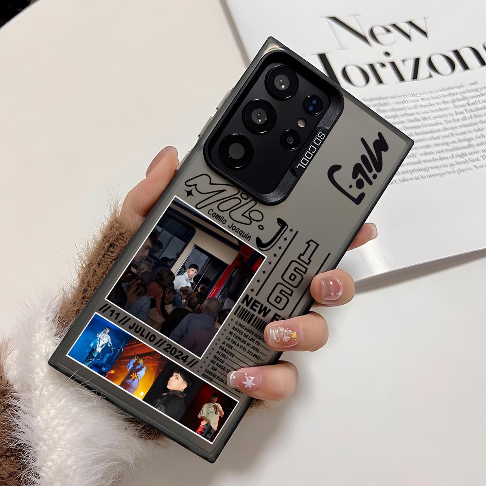 Singer M-Milo J Phone Case For Samsung Galaxy S25 Edge S24 S23 S22 S21 S20 Ultra Funda Silicone Silver Cover