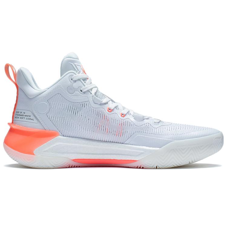 Li Ning Liren 3 Подошва с амортизацией OG Устойчивость к скольжению Устойчивость к истиранию Средняя высота Баскетбольные кроссовки Мужские Белые ABAS089-6
