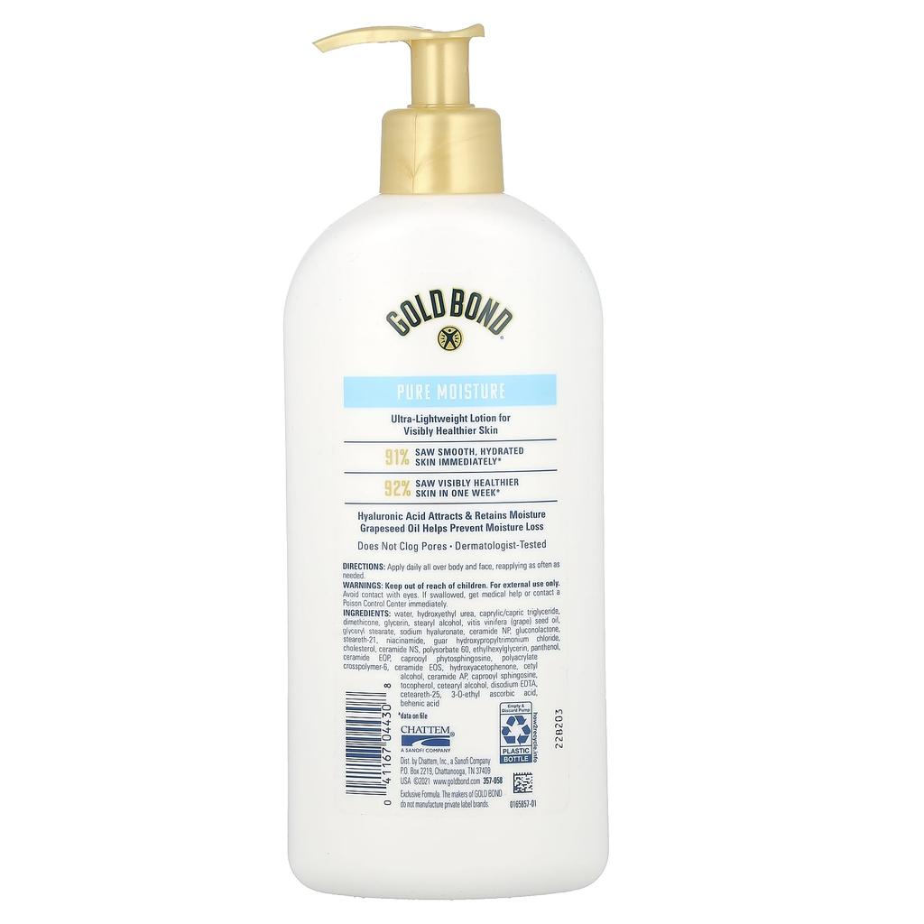 Gold Bond Pure Moisture, ежедневный лосьон для тела и лица, 14 унций (396 г)