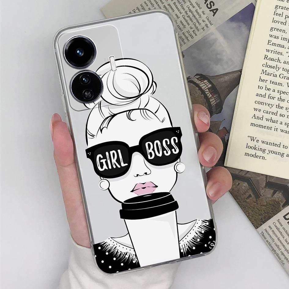 Для Vivo Y97 Y90 Y91C Y83 Y9s Y55 Y73 Y75 Y51 Y52 Y77e Чехол для телефона с защитой от падения Прозрачный мягкий силиконовый модный бампер для мальчиков и девочек для Vivo