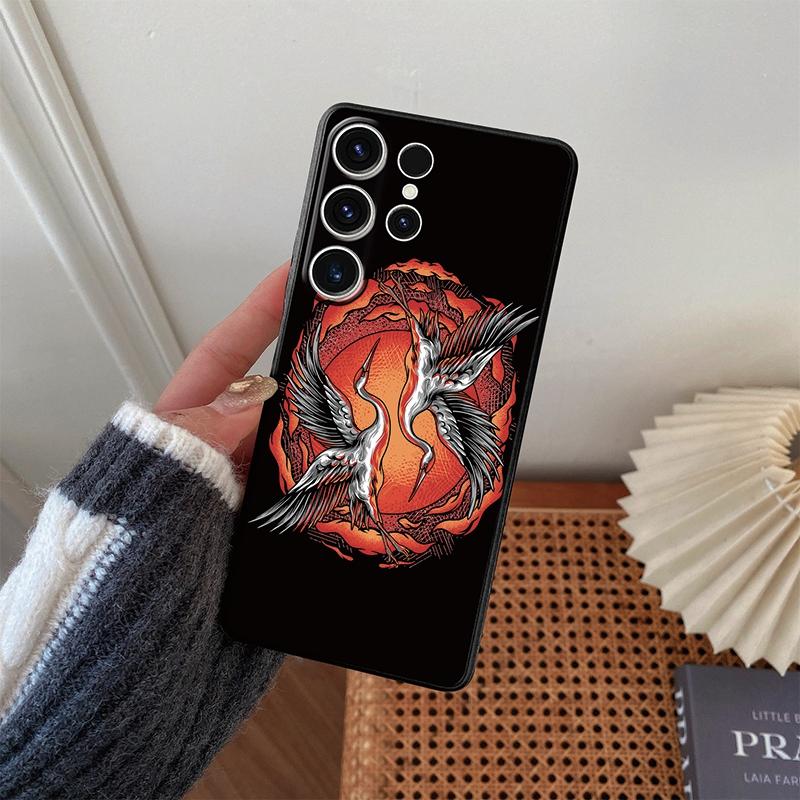 Мягкий силиконовый черный чехол с рисунком животных для Xiaomi Redmi Note 13 Pro Poco C65 Samsung A55 A35 M35 S24 iPhone Camera Защитный противоударный чехол