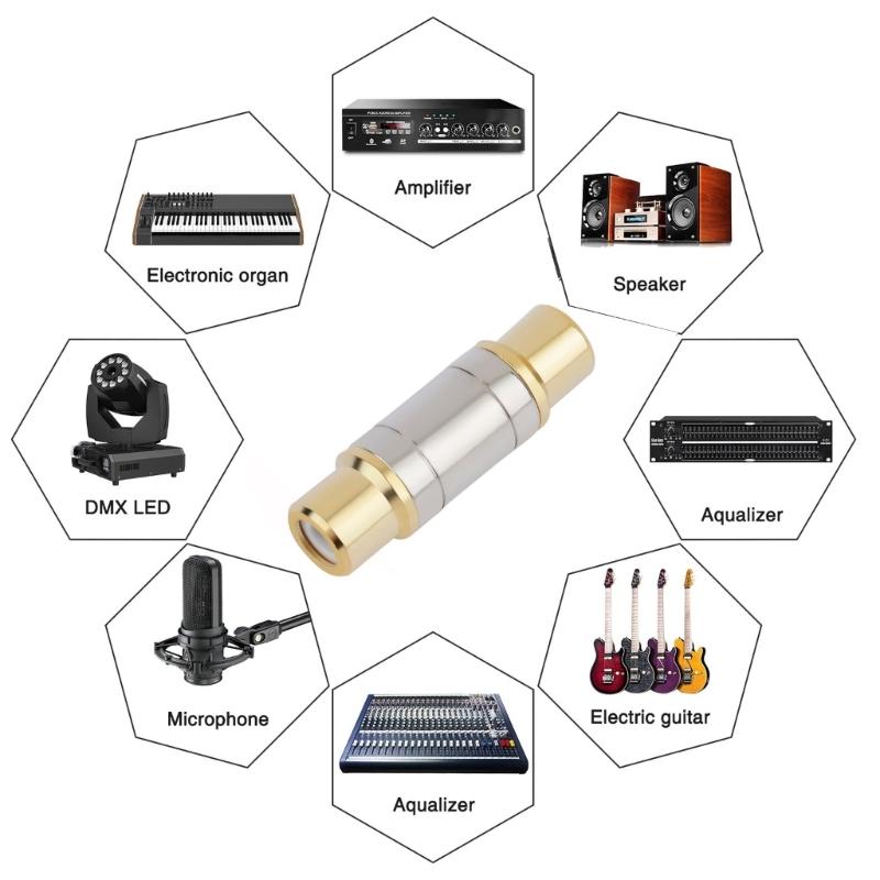 Позолоченный переходник-муфта «мама-мама» Металлический разъем Удлинитель для подключения видеокабеля