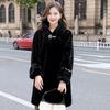 New Hooded Imitation Mink Imitation Fur Medium and Old Mother Imitation Mink Coat Women's Medium and Long Coat Winter