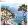 Diamond Painting Scenic Diamond Embroidery Seaside Rhinestones Cross Stitch Full Square Drill
