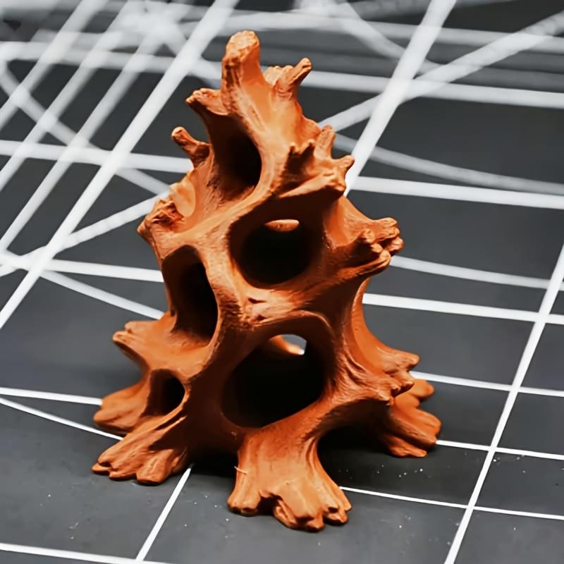 Многодырочный коряжник для аквариума 3D-печать Коряжник Пещера для рыб Декор аквариума Укрытие для рыб для разведения Пещера-укрытие Декор