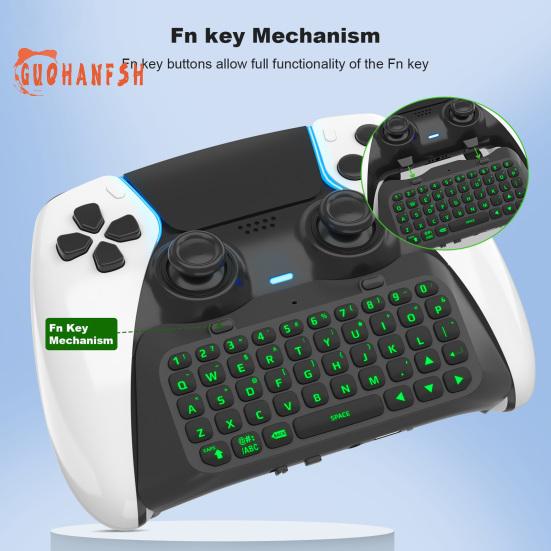 Клавиатура Plug Play с ручкой Elite Встроенный динамик Беспроводная Bluetooth-совместимая клавиатура Дизайн с подсветкой Ambiance для PS5 Elite