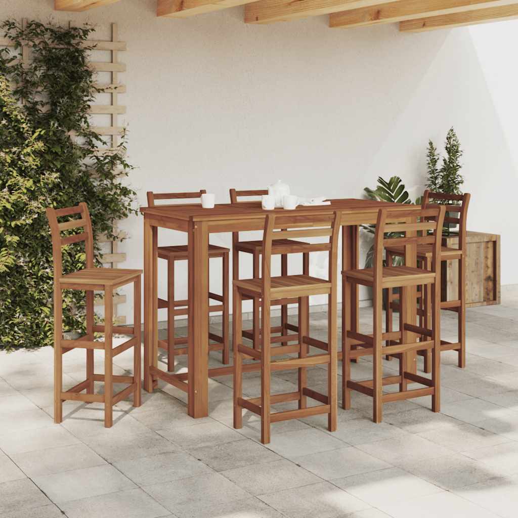 Bar Table Solid Acacia Wood 150 x 70 x 105 cm