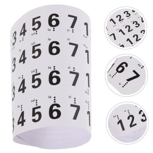 Hoement Removable Piano Keyboard Note Label Set, 88-Key Piano Key Stickers, Learning Piano Stickers with Notes and Numbers