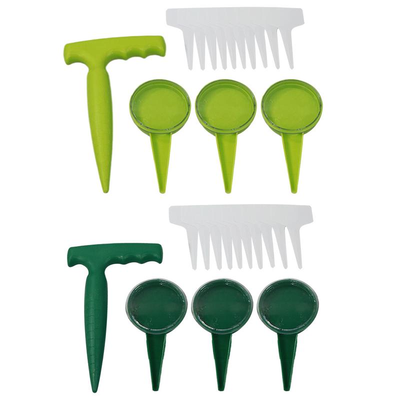 Manual Seed Dispenser Planter Tool with White Label Fluorescent Green Seeding Distributor Multifunctional Seeding Spacer tool