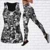 Pink Camouflage Print Yoga Outfit for Women Fashion Workout Leggings Fitness Sports Casual Yoga Pants