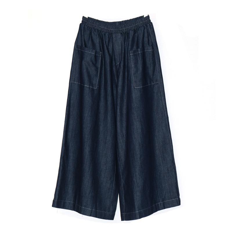 High Elastic Waist Solid Color Long Wide Leg Denim Pants Women Fashion Tide 2025 Spring Autumn New Jeans One Size Office Lady Jean