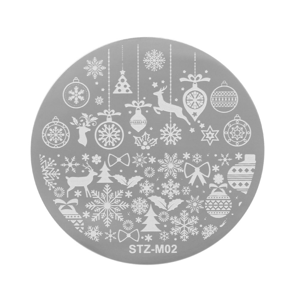 Manicure Santa Claus Christmas Nail Stamping Plates Nail Stamp Polish Templates Stencils Molds