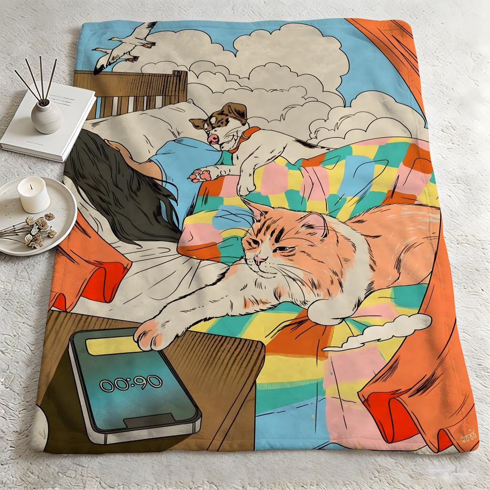 artist MMaria Jesus Contrerass Throw Warm Soft Flannel Blanket Multiuse for Sofa Bed Camping Travel Nap