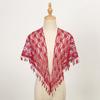 New Women Lace Triangle Scarf Embroidery Fringed Shawl Hot Sale Female Muslim Hijiab Solid Color Triangle Scarf Shawls
