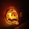 Small Retro Healing Night Lamp Halloween Reading Ghost Decorative Lamp, Cute LED Light, Figurine for Bedroom Spooky Atmosphere Bedside Desk Home Decor