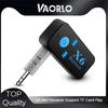 X6 Bluetooth Receiver Audio Adapter Support TF Card Play With 3.5mm AUX Metal Cable For Car Kit Speaker Headphone Audio Transmission