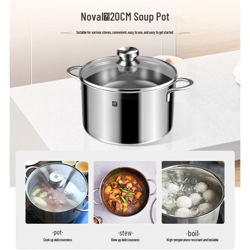 ZWILLING TWIN Nova III 30cm Wok 5-Piece Stainless Steel Cookware Set