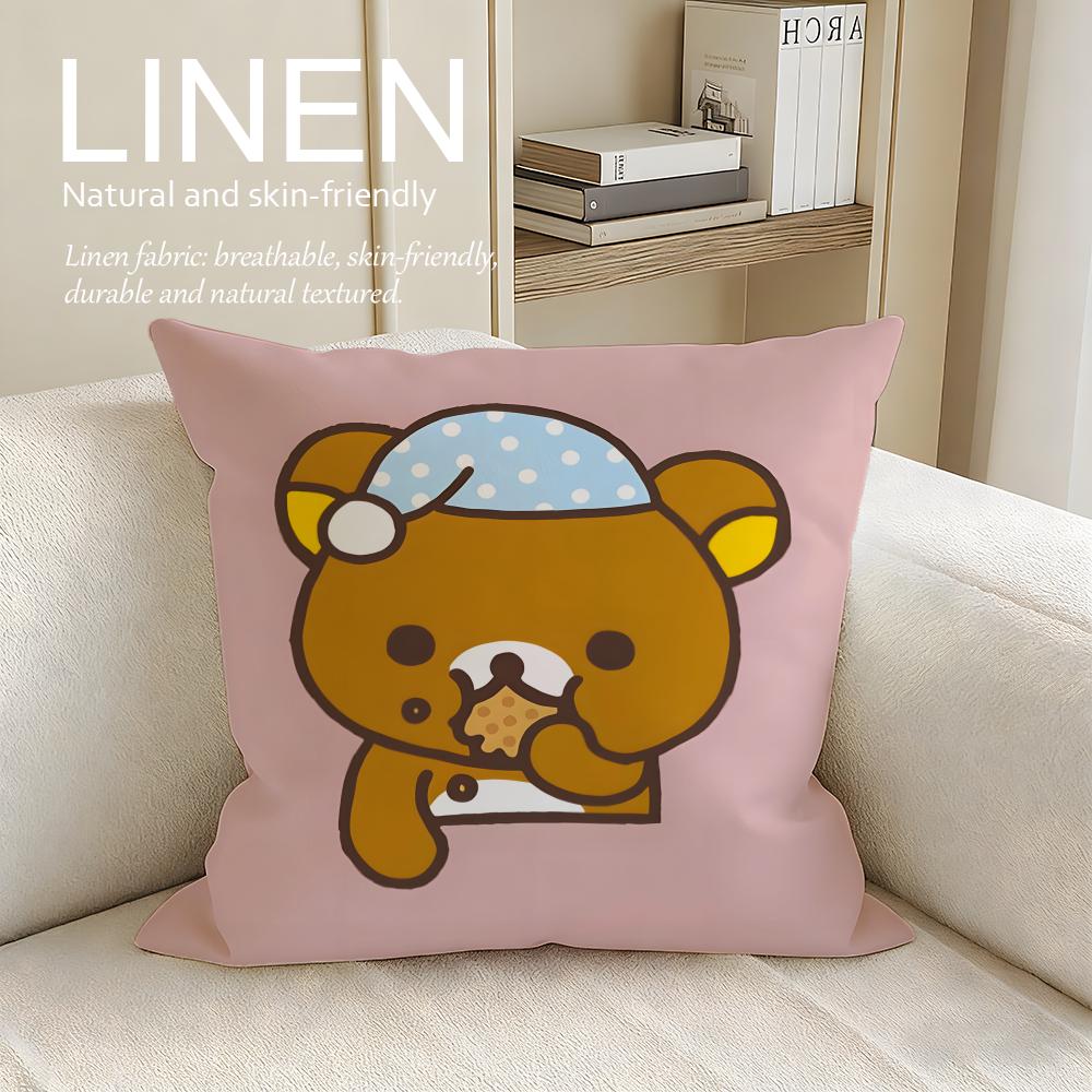 Милый набор наволочек для подушки Rilakkuma, шт. x x Дышащая, моющаяся наволочка для диванной подушки