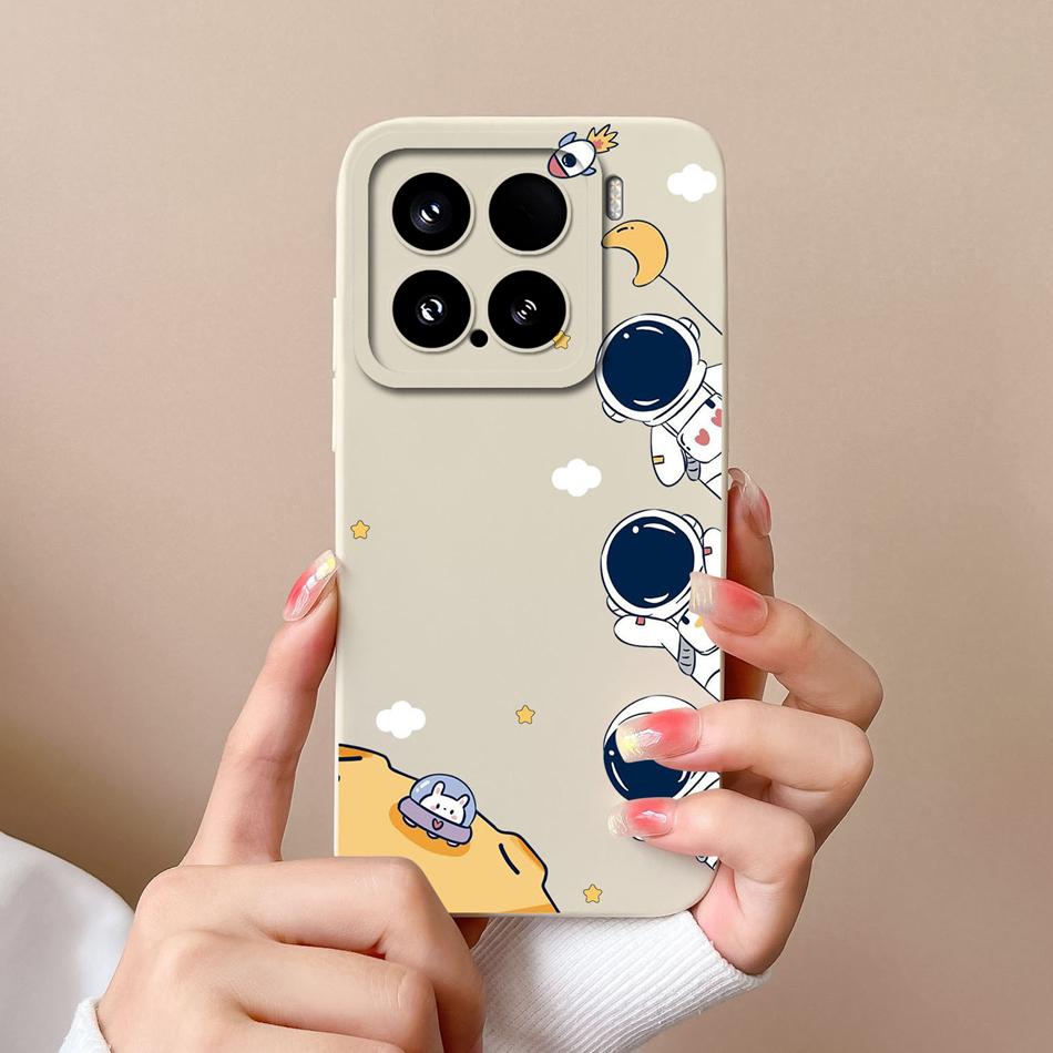 Чехол для телефона Xiaomi 15 Pro Милый Мультяшный Высококачественная Задняя Крышка Мягкий Жидкий Силикон Полная Защита Противоударный Корпус Телефона
