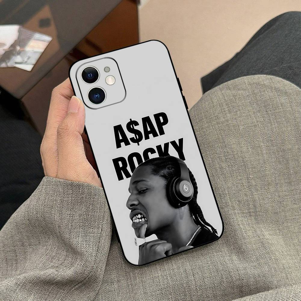 Чехол для телефона ASAP Rocky Rapper Черный чехол для телефона для IPhone 17/16/15/13/14 Pro Max/ 11Plus/X/Xr/Xs Max 13mini