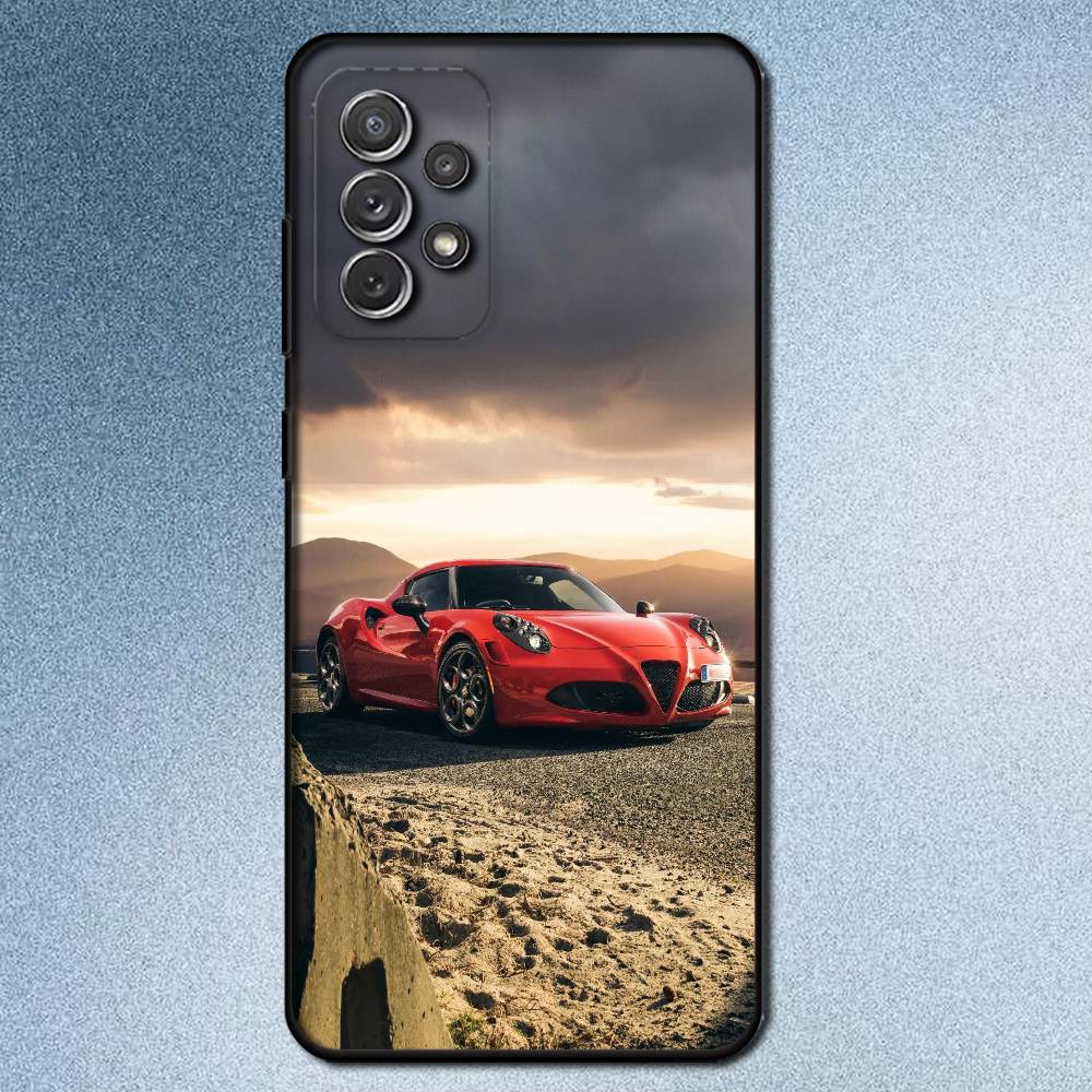 A- Alfa-es Cool R-Romeos Car Phone Case For Samsung S25,S24,S21,S22,S23,S30,Ultra,S20,Plus,Fe,Lite,Note,10,9,5G Black Cover