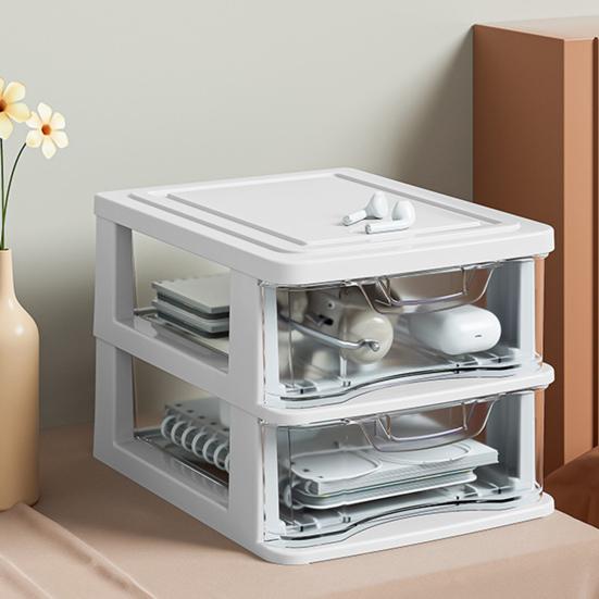 Ящик для хранения косметики, прозрачные принадлежности для спальни с ручкой, ящик для хранения мелочей, контейнер, прочный контейнер для хранения предметов