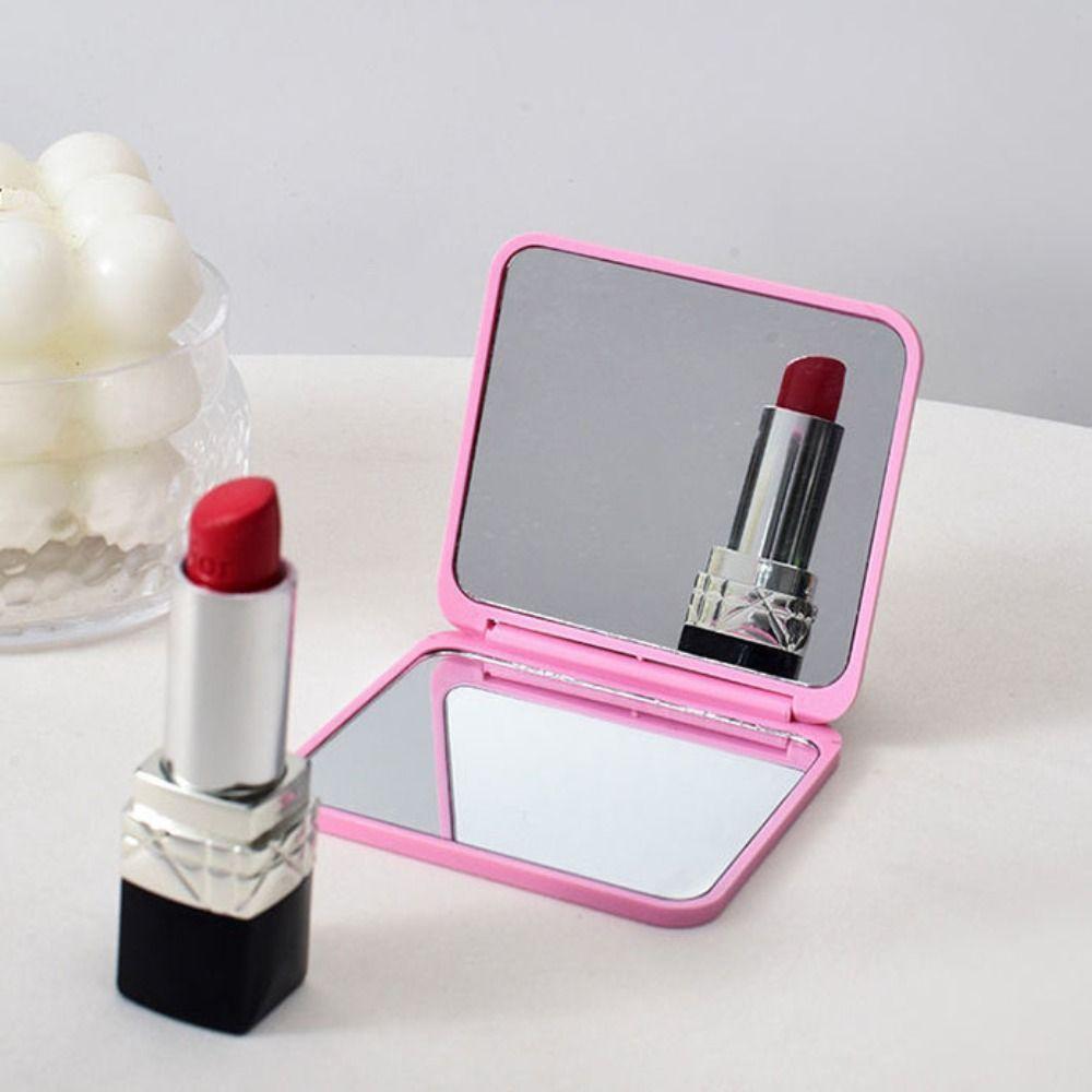High Definition Portable Folding Mirror Square Desktop Decorative Mirror  Girl Lady