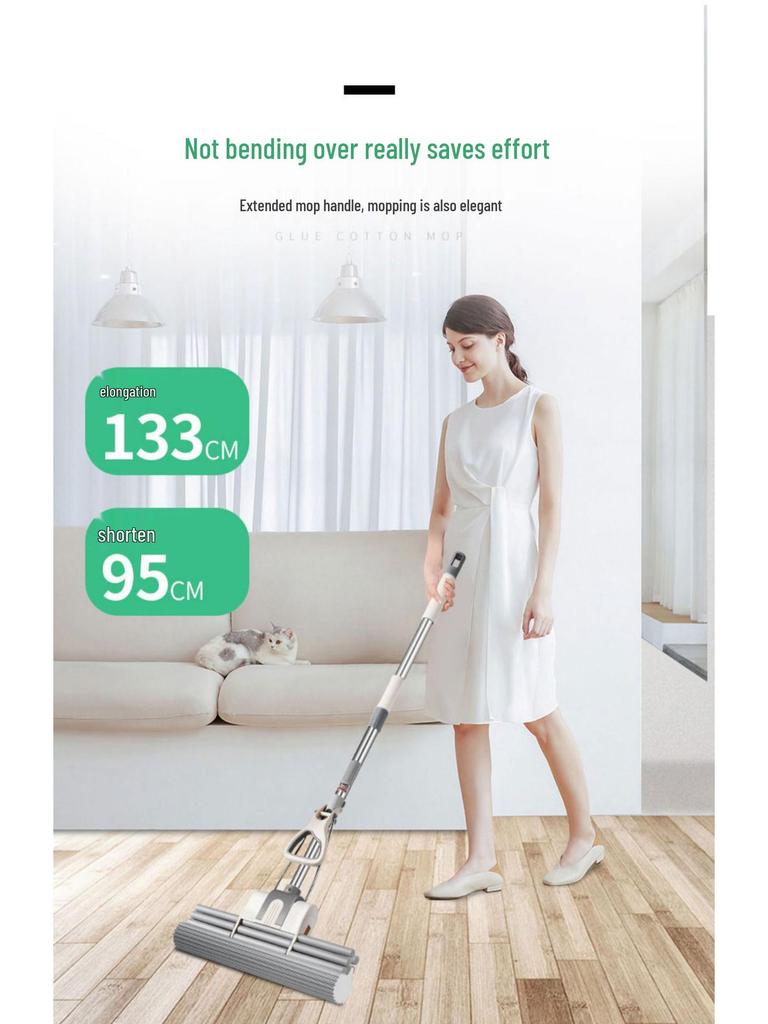 2025 Безручный Большой Напольный Швабра-Моп из Нержавеющей Стали с PVA Впитывающим Покрытием