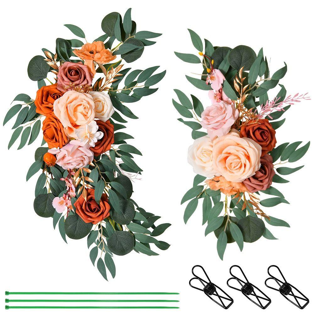 Eucalyptus Fake Floral Wedding Decorations Ceremony Flower Wreath Arch Flowers Kit  Wedding Party