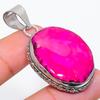 Подвеска из натурального розового солнечного кварца из стерлингового серебра 925 пробы 1,89 дюйма J2d59