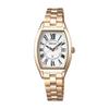 [Seiko Watch] Rukia Lady Gold Solar Radio Titanium Model Tonneau Shape White Pearl Dial with Diamond Sapphire Glass Reinforced Waterproof for Daily Li