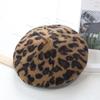 Осенне-зимняя шапка с леопардовым принтом женская шапка-берет модная теплая шляпа художника художественная универсальная шляпа-тыква