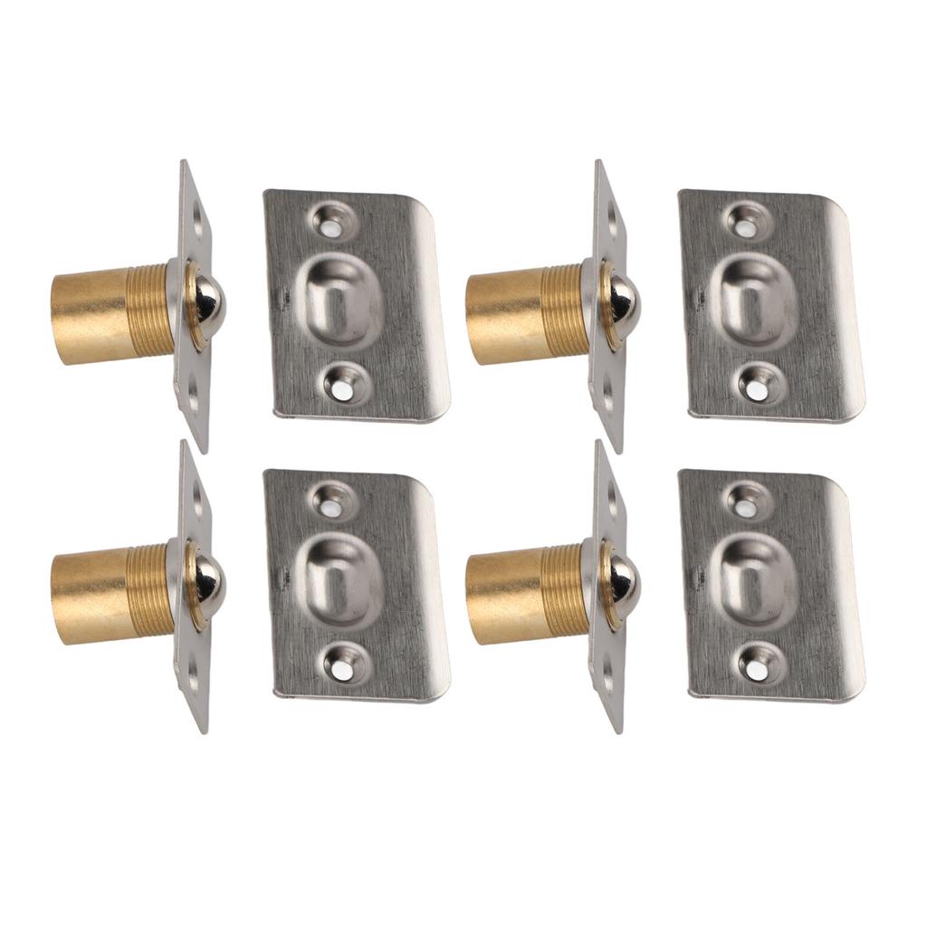 4 шт. Дверной шариковый фиксатор из цельной латуни, регулируемый пружинный шариковый замок для шкафа, кладовой