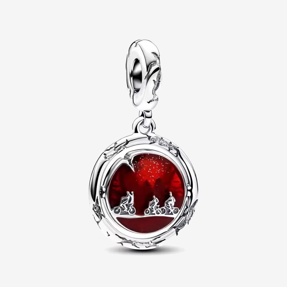 New 925 Silver Sparkling Love Heart Puppy Butterfly Beads Rose Turtle Cannibal Flower Pendant DIY Exquisite Charm Jewelry